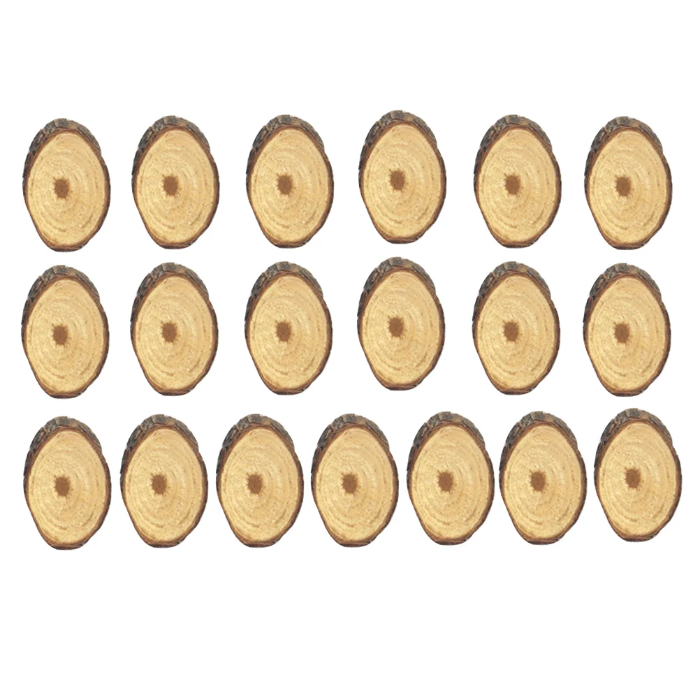 25 Pcs Oval Log Labels Home Decor Decoraciones Para Salas Casa Decorations 400X400X050CM Wooden Bamboo Ornaments Cutouts