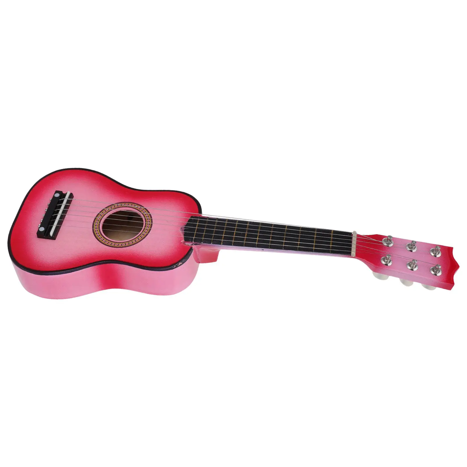 21 Inch Child Guitar Wooden Acoustic Instrument for Beginners Kids Toddlers Portable Design Easy Tuning No String Breakage
