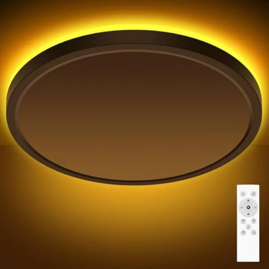 

19-дюймовые светодиодные потолочные светильники с ночником, 1800K, 36W, 3600lm, с пультом ДУ, регулируемая яркость 3000K-6500K