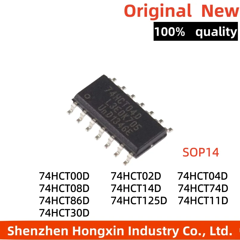 

10 pieces of SN 74HCT00 02 04 08 11 14 30 32 74 86 125 D DR SMT SOP14 four-way 2-input NAND gate logic chip