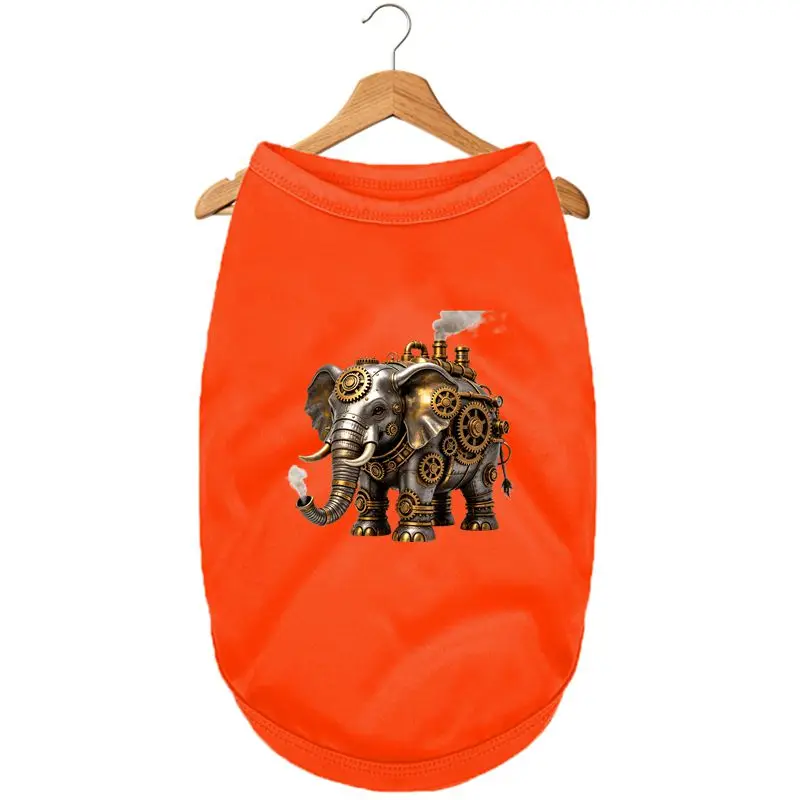 

Dog Summer Clothes | Steampunk Elephant Print Tank | Pet Apparel