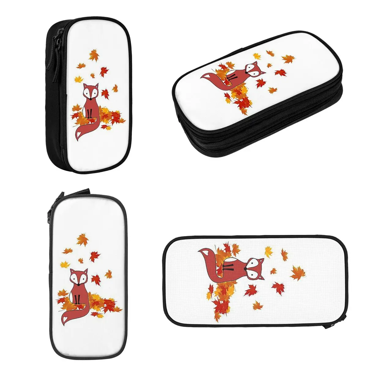 Red Fox Pencil Cases Large Capacity Pen Bags Pen Box Pencil Pouch For Boys Girls Students Stationery School Office