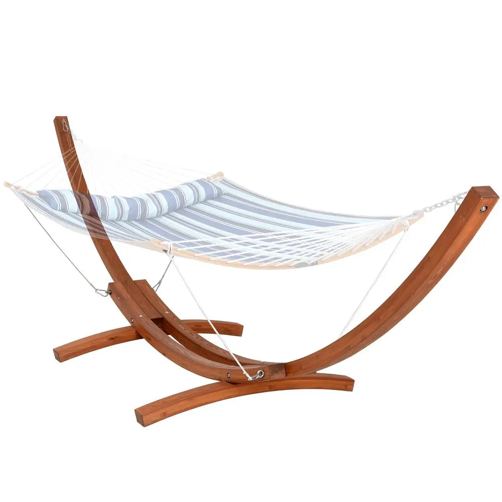 

Feet Curved Wooden Hammock Stand Only, Heavy Duty Wooden Hammock Arc Stand, 400 Pounds Capacity, Brown