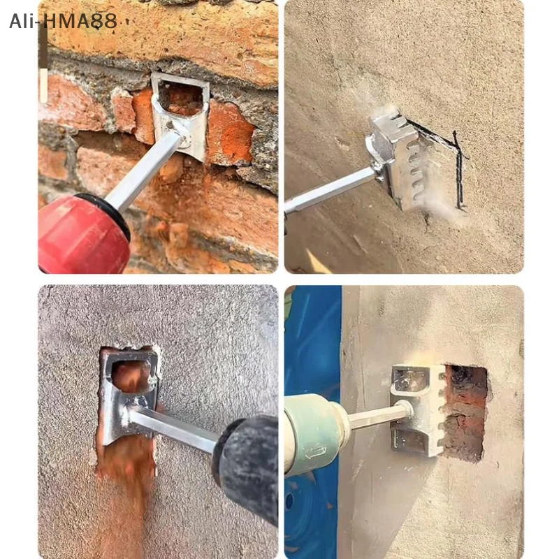 

HMA88-1Pc Trapezoidal Teeth Concrete Hole Bit Rectangle Slot Tool Square Hole Socket Sloter Portable Square Hole Punch