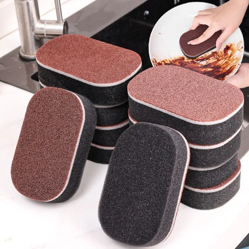 50/1PCS Magic Sponge Removing Rust Nano Cleaning Brush Three Layers Carborundum Dish Pot Pads for Cooktop Pot Kitchen Rub Tools