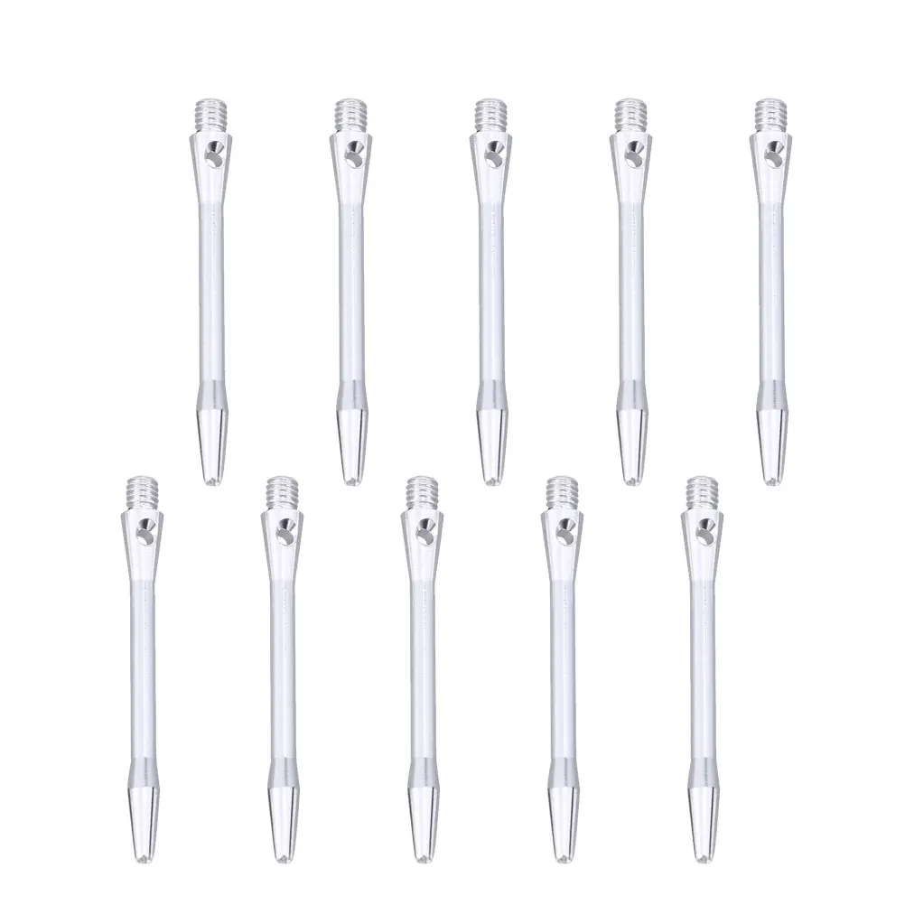 10 Stück Dartschäfte aus Aluminiumlegierung, Metallschäfte, 48 mm mittlere Länge, Standardgewinde, hochwertige Set-Schäfte