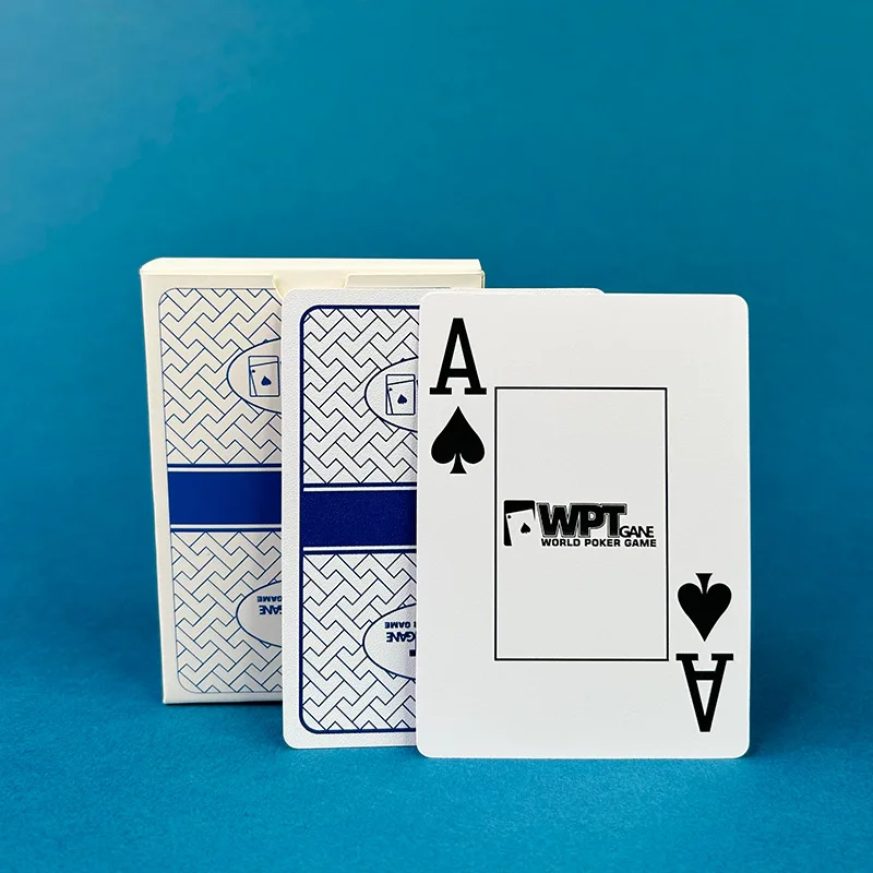 WPTTexas Hold'em Poker Cards Competition Special Hard High-Grade Plastic Wide Cards Waterproof Anti-Fold Matte PVC Poker