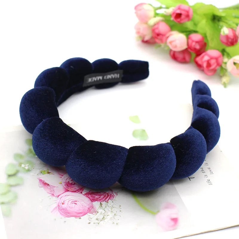 Fashion Padded Headbands for Women Wide Bezel Hairbands Thick Velvet Hair Hoop Girls Sponge Non-slip Hairband Hair Accessories