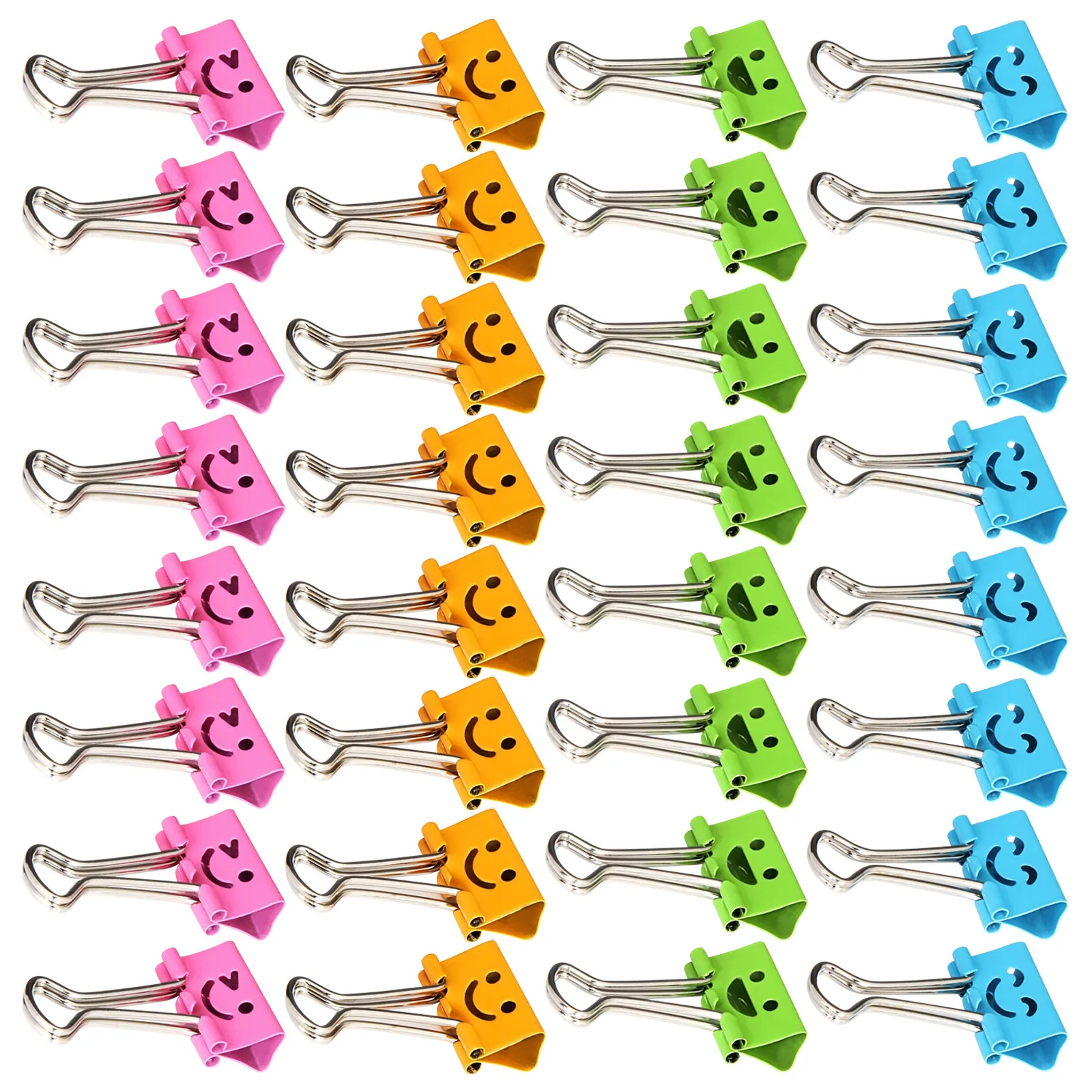 Binder Clip Assorted - 40 pezzi di fermagli colorati assortiti,