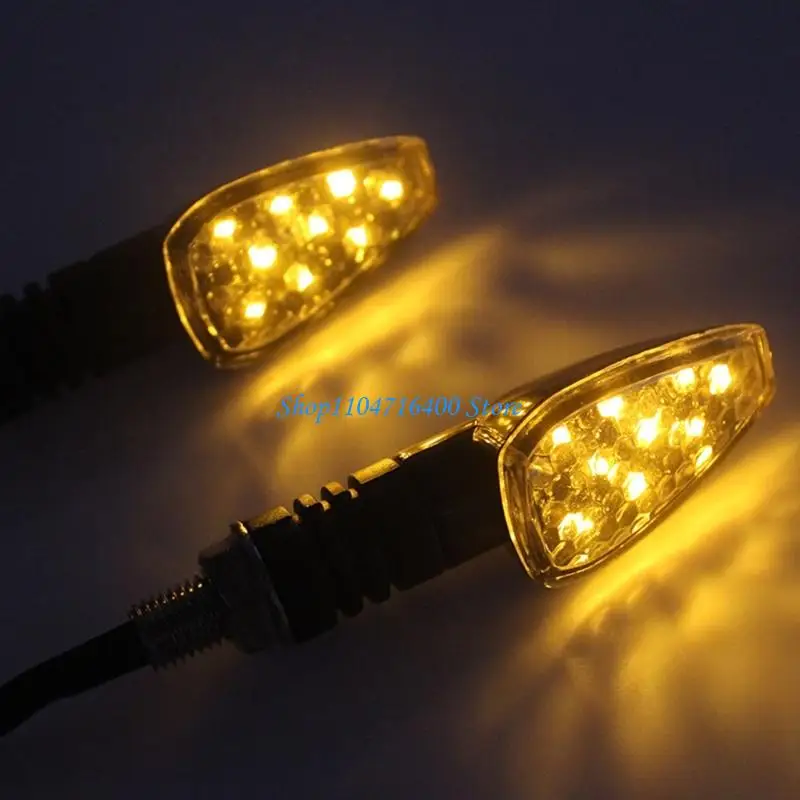 

y1gd Waterproof Clear Lens LED Turn Indicators Rear Taillight Flashing Lamp for Safe Night Riding Enhancing Safety Visibility