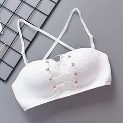 No Steel Band, No Shoulder Strap Bra, Invisible Gathering Lace, Beautiful Back, Small Chest, Strapless, Underwear Strapless Bra