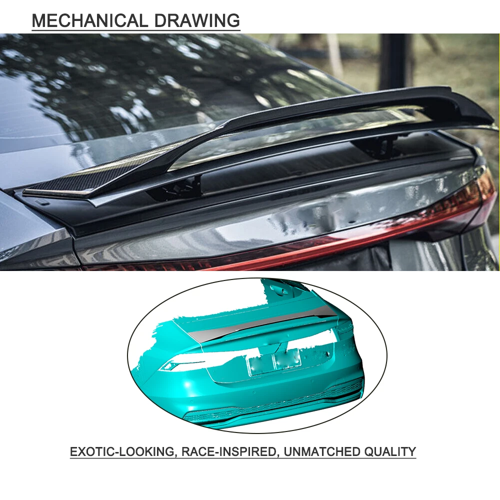 Carbon Fiber Rear Trunk Boot Lip Wing Racing Spoiler for Audi A7 S7 Sline RS7 Sedan 2019-2020 Rear Sport Lip Wing Wide Body Kits