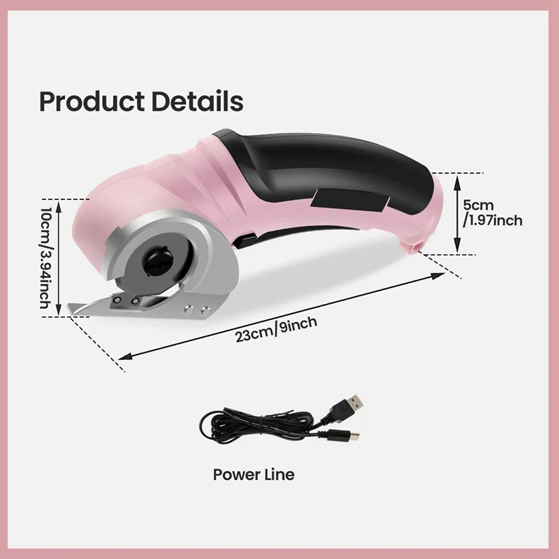 ABAE-Cordless Scissors Usb Rechargeable Cutter Handheld Fabric Cutter Rechargeable Tool For Carpet Sponge