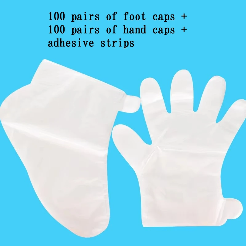Disposable Paraffin Wax Spa Gloves and Socks Plastic Hand Foot Mask Moisturizing Exfoliating for Beauty Pedicure Manicure