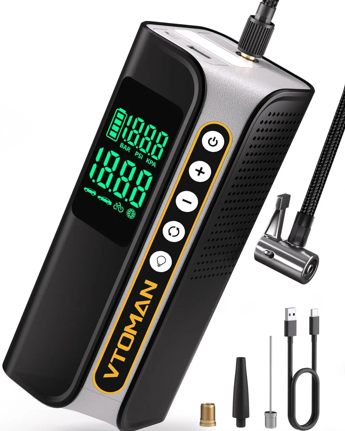 X6 Pro Band Inflator Draagbare Luchtcompressor Draadloze, 160psi Auto Luchtpomp Voor Autobanden Met Slimme Digitale Drukmeter & Led