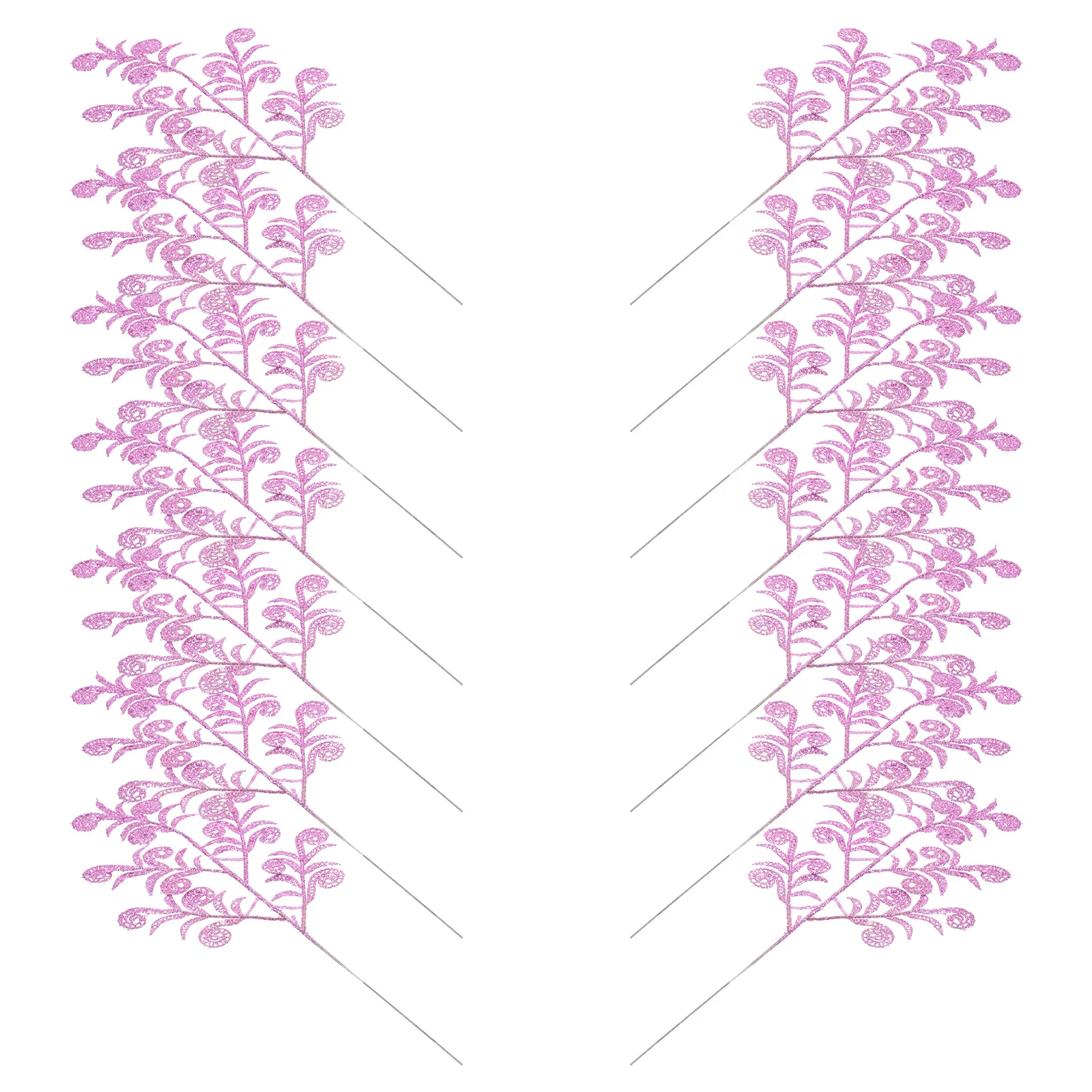 

14Pcs Artificial Christmas Picks Simulation Plant Decor Glitter Leaves for Xmas Tree Wreath Party Layout Wedding Decoration