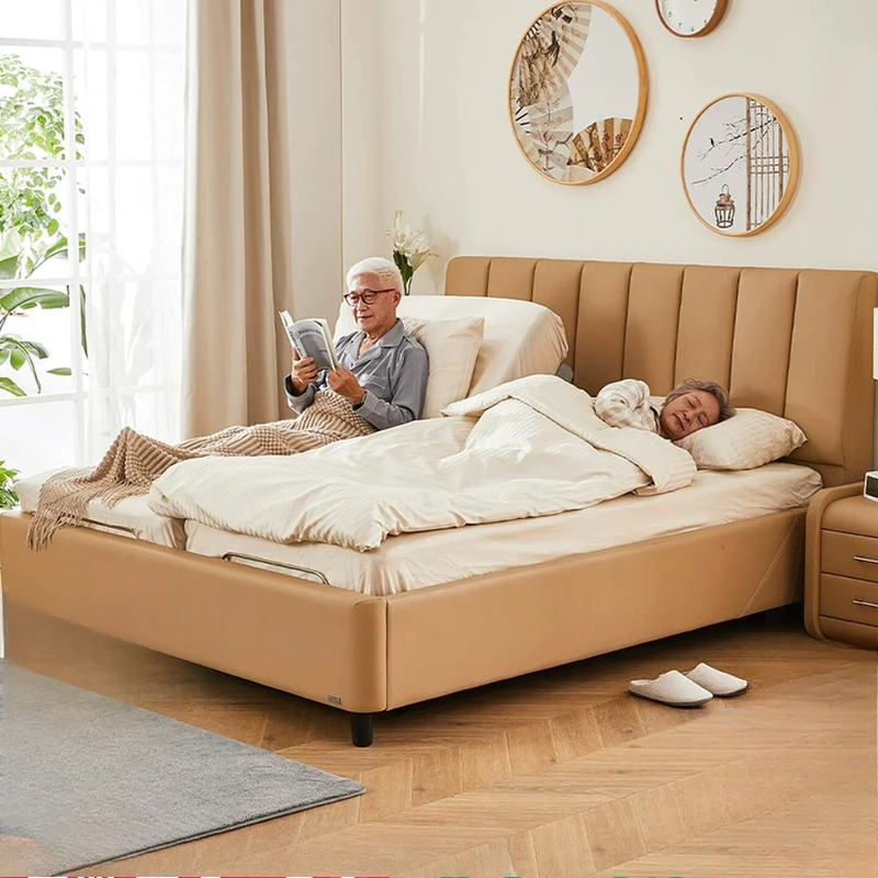 Smart electric bed does not disturb each other, double lifting massage suitable for the elderly bed