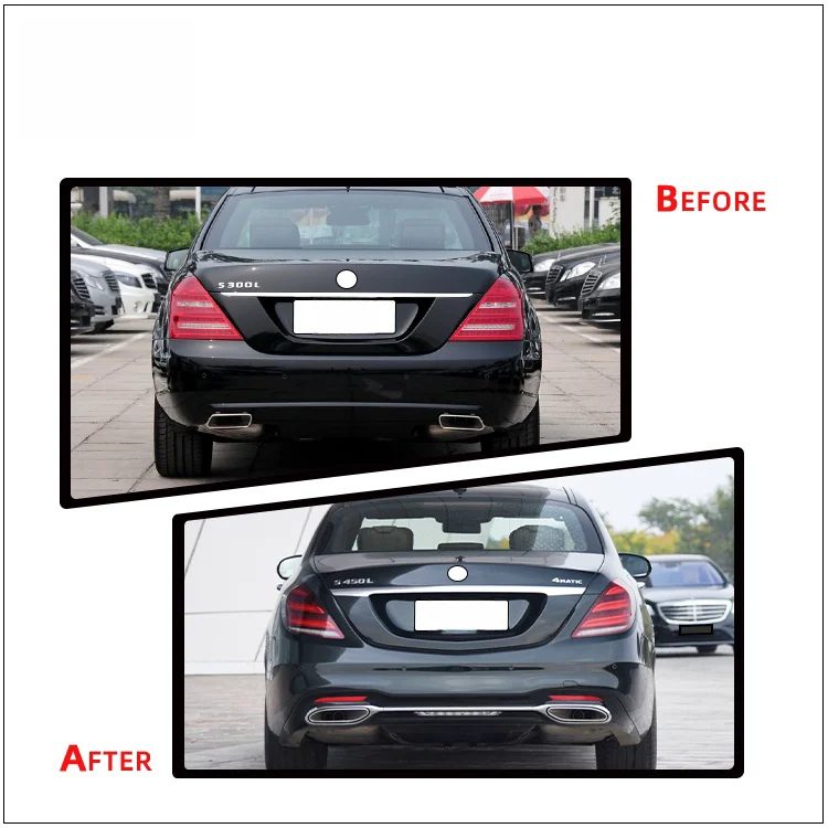 front bumper grille side skirts tail lamp Bodykit for BENZ W221(06-13style)S-Class Upgrade to W222 S450