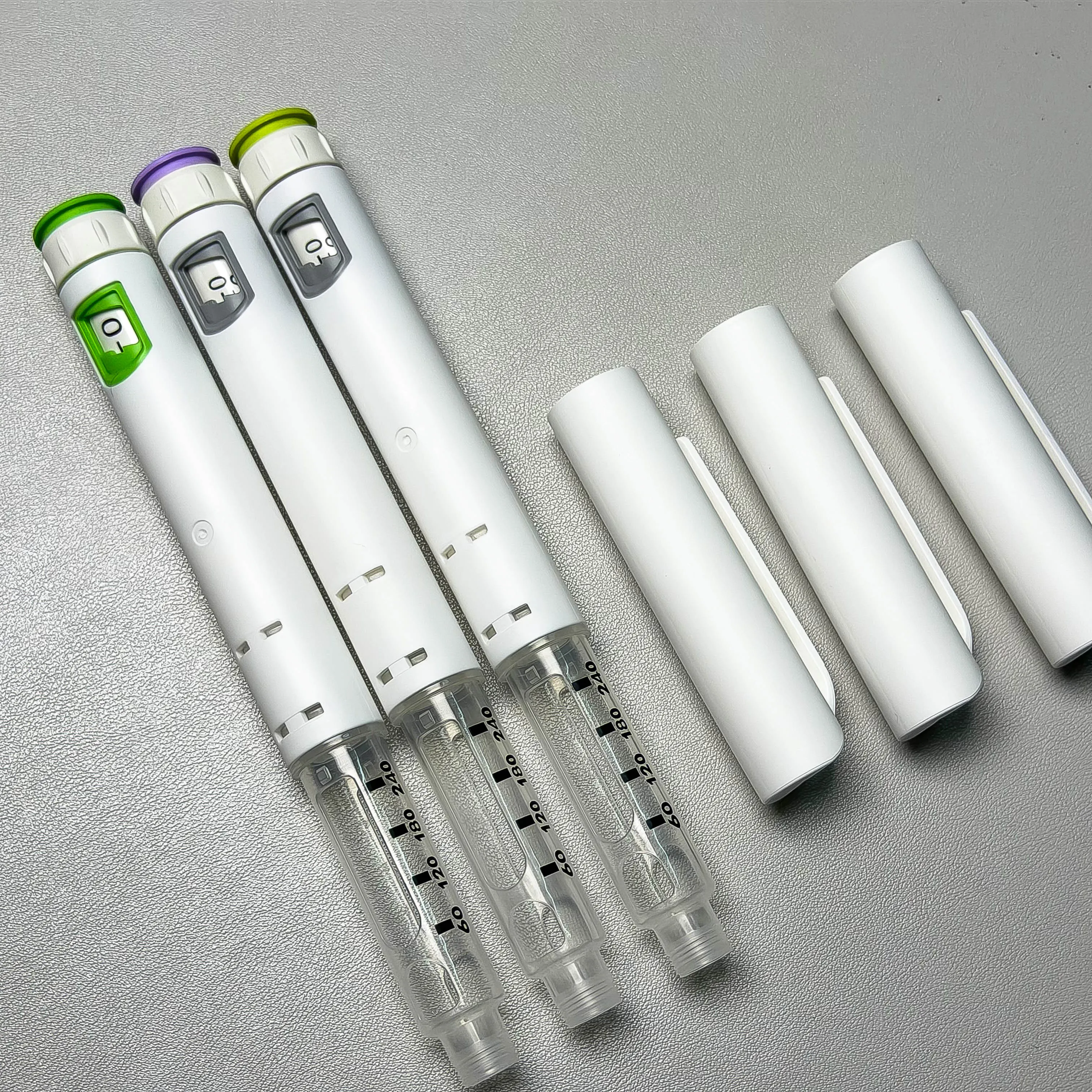 10Pcs Daily Beauty Care Adjustable Injection Syringe 60U Magic Pen Portable Fit 3ml Glass Vial