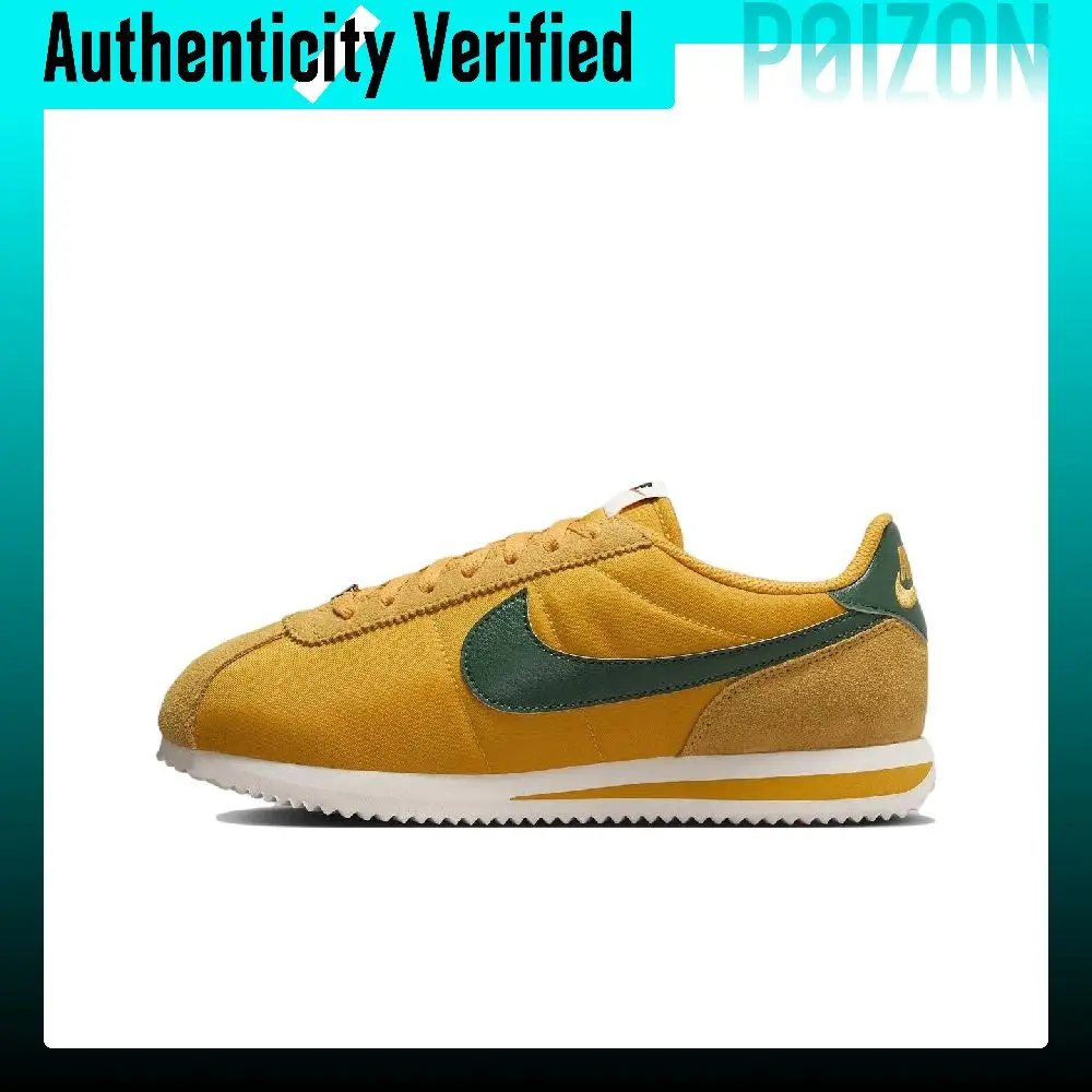 Nike Cortez Textile Casual Shoes Women's Low-top Yellow Green DZ2795-702