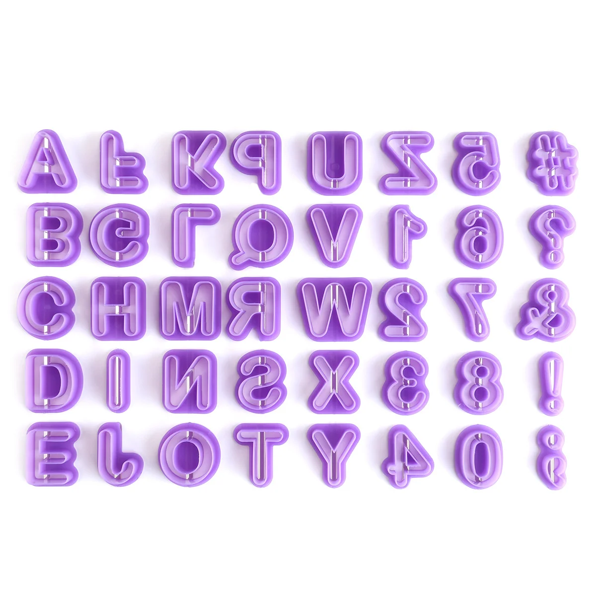 

40Pcs Alphabet Number Letter Cookie Cutter Set Fondant Sugarpaste Marzipan Cake Tools Dishwasher Safe Food Grade