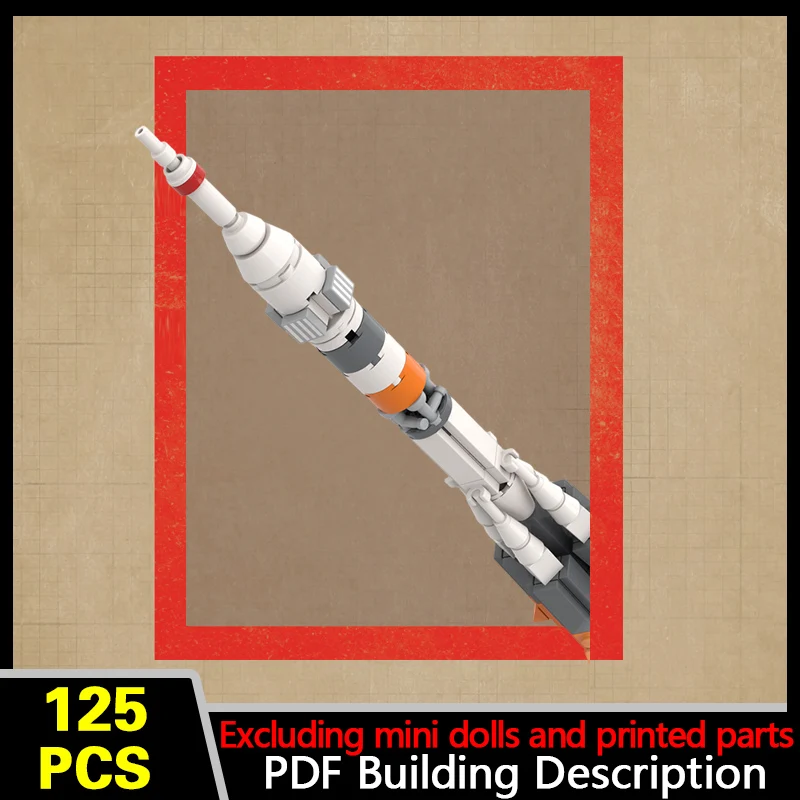 Aerospace Launch Vehicle Model MOC Building Bricks War Equipment Modular Technology Gifts Holiday Assemble Children Toys Suit