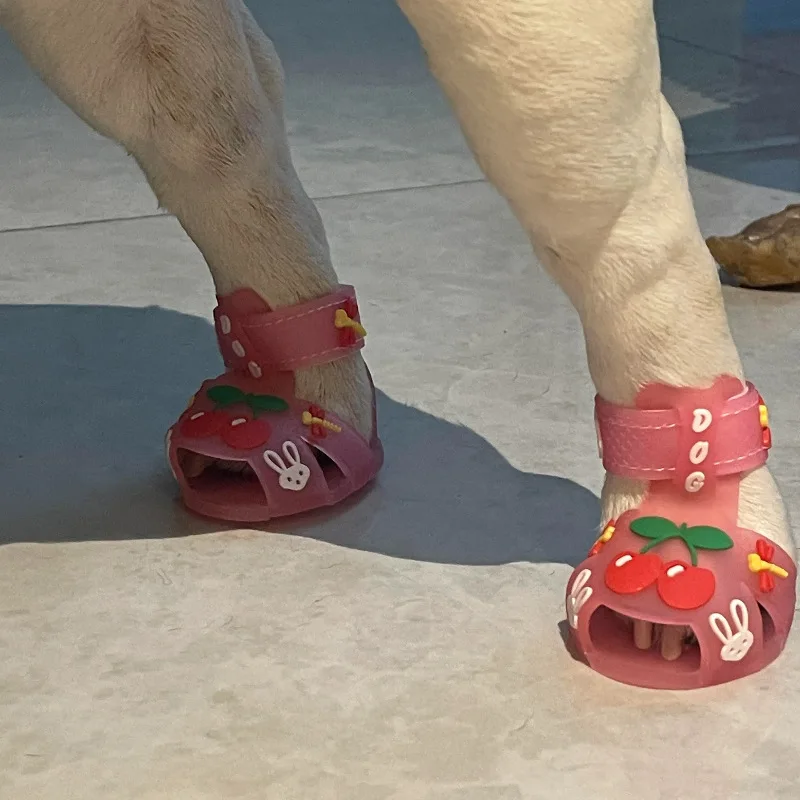 Dog Sandals Summer Shoes Fashionable Non-Slip Breathable Rain Shoes