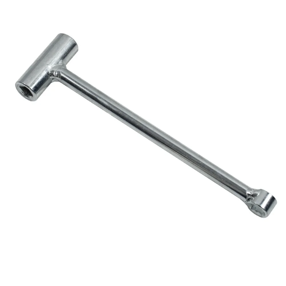 Compact Portable T Handle Cylinder Wrench for Gas Valve Use with Electroplated Rust Resistant Comfortable Grip