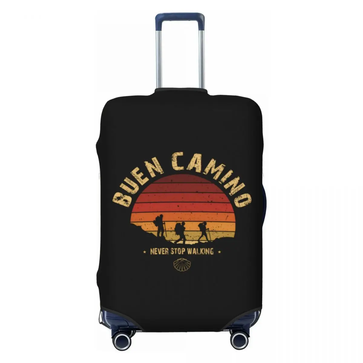 

Custom Buen Camino De Santiago Luggage Cover Protector Fashion Travel Suitcase Protective Cover for 18-32 Inch