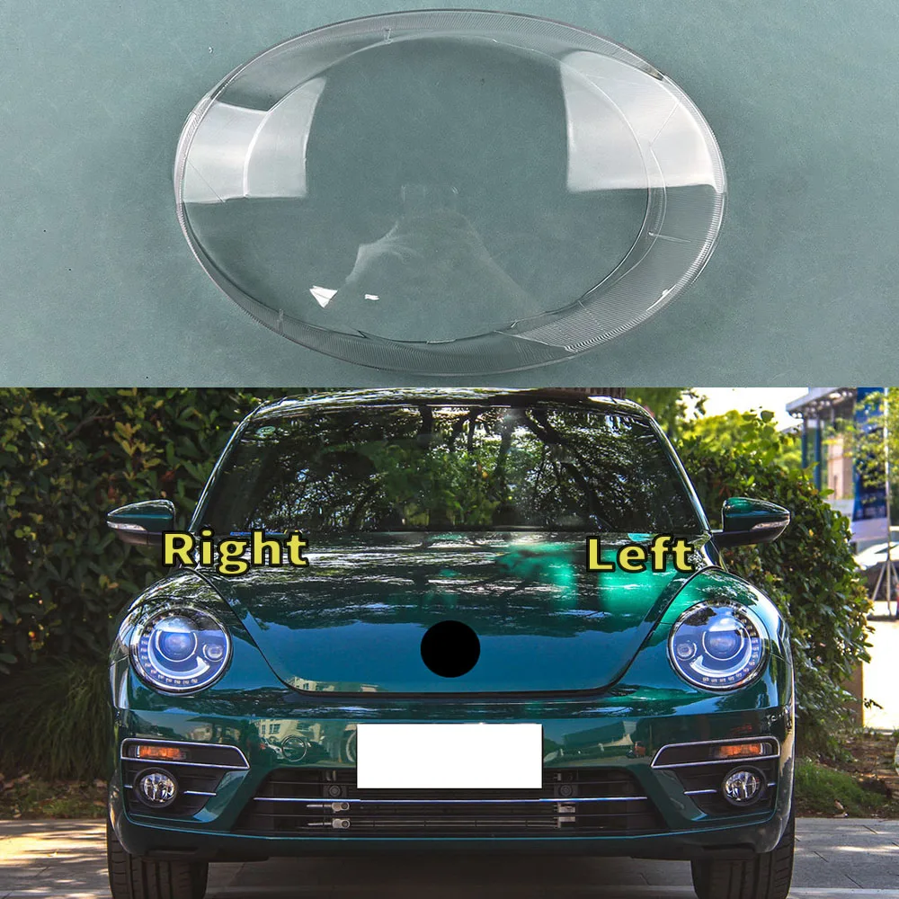 

For Volkswagen VW Beetle 2013 ~2019 Headlamp Lamp Shell Headlight Cover Transparent Lampshade Plexiglass Replace Original Lens