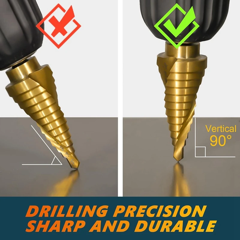 3 шт., ступенчатое сверло с шестигранной ручкой, большой экспорт