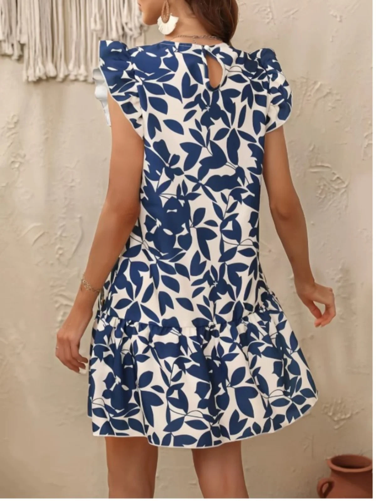 Dolce estate stampa floreale rotonda Ne Fly Sve ort Dr Faionable Le modello gonna longuette in fibra di poliestere pezzo unico