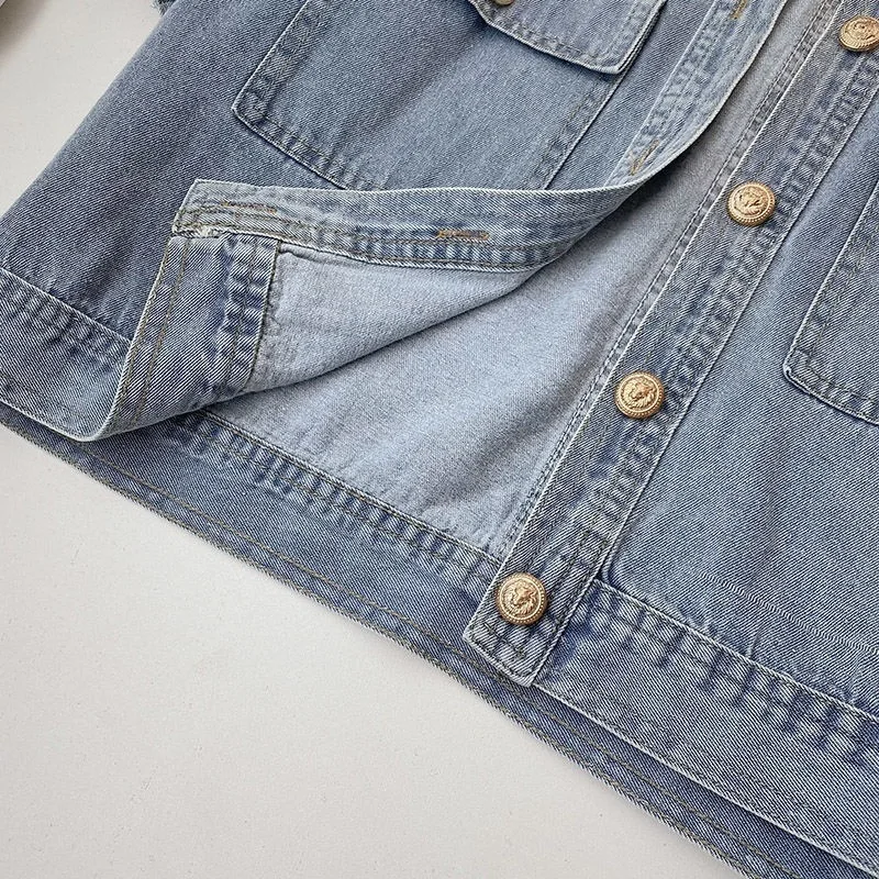 

Denim Coat Black Womens Winter Fleece-Lined Quilted Long-Sleeved Mountaineering Professional Armygreen Cozy Snap Panelled Jacket