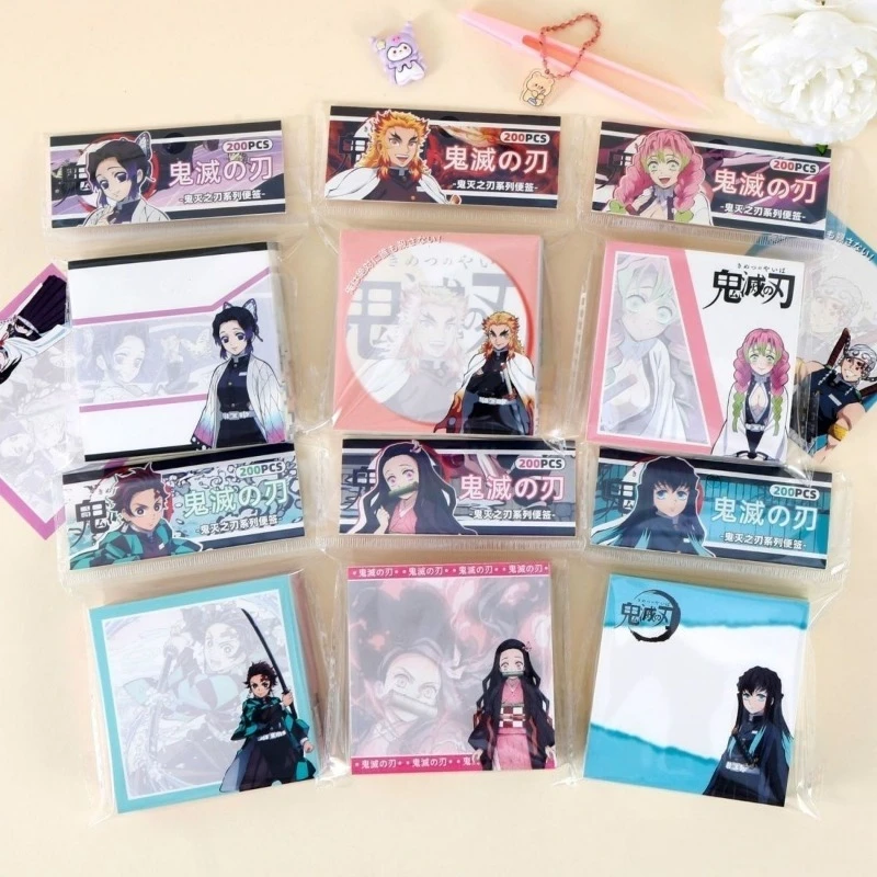 New Demon Slayer: Kimetsu no Yaiba Nezuko note pad anime student note paper thickened cute message notepad memo gift wholesale