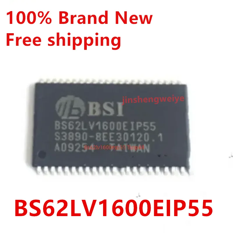 10PCS BS62LV1600EIP55 BS62LV1600 16MB Flash Chip 2 Mega 8-bit Ultra Low Power SRAM Memory TSOP44 New Free Shipping