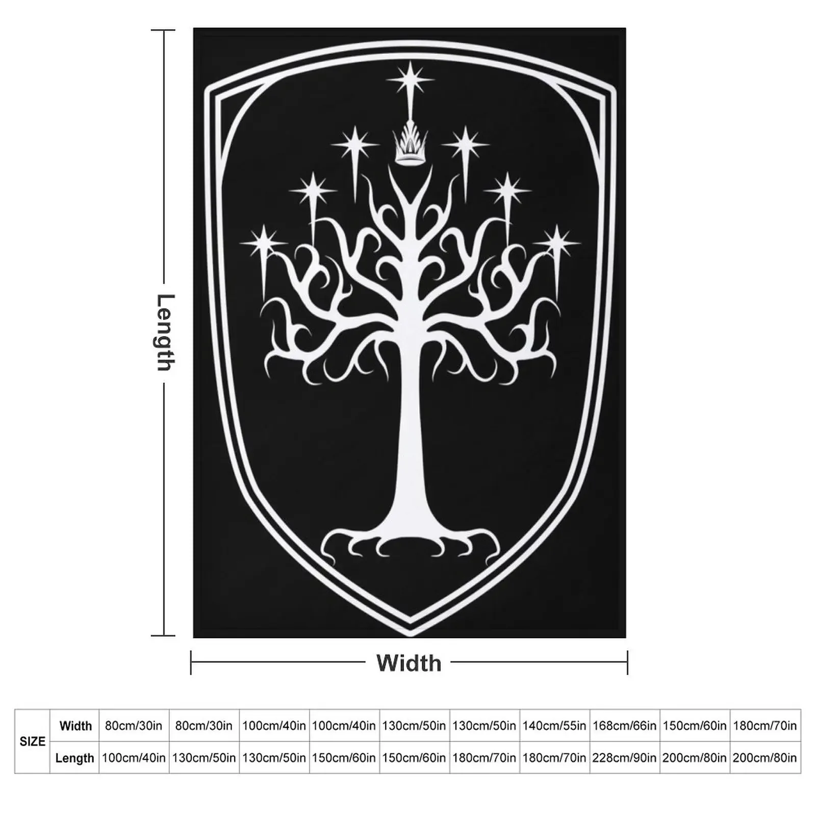 Sigil of Gondor Throw Blanket For Decorative Sofa Bed linens Blankets For Baby Fashion Sofas Hairy Soft Big Blankets