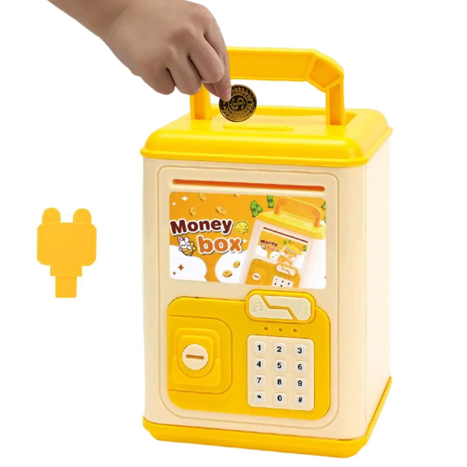 Banque d'argent pour enfants, étui de changement électronique, banque d'argent musicale amusante pour enfants de 5 à 10 ans, étudiants, noël, anniversaire, pâques
