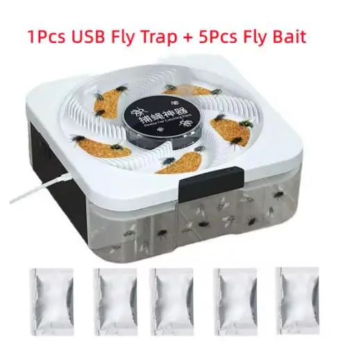 Electric Pest Killer USB Insect Pest Catcher Pest Reject Control Repeller Fly Trap Automatic Flycatcher Indoor Outdoors