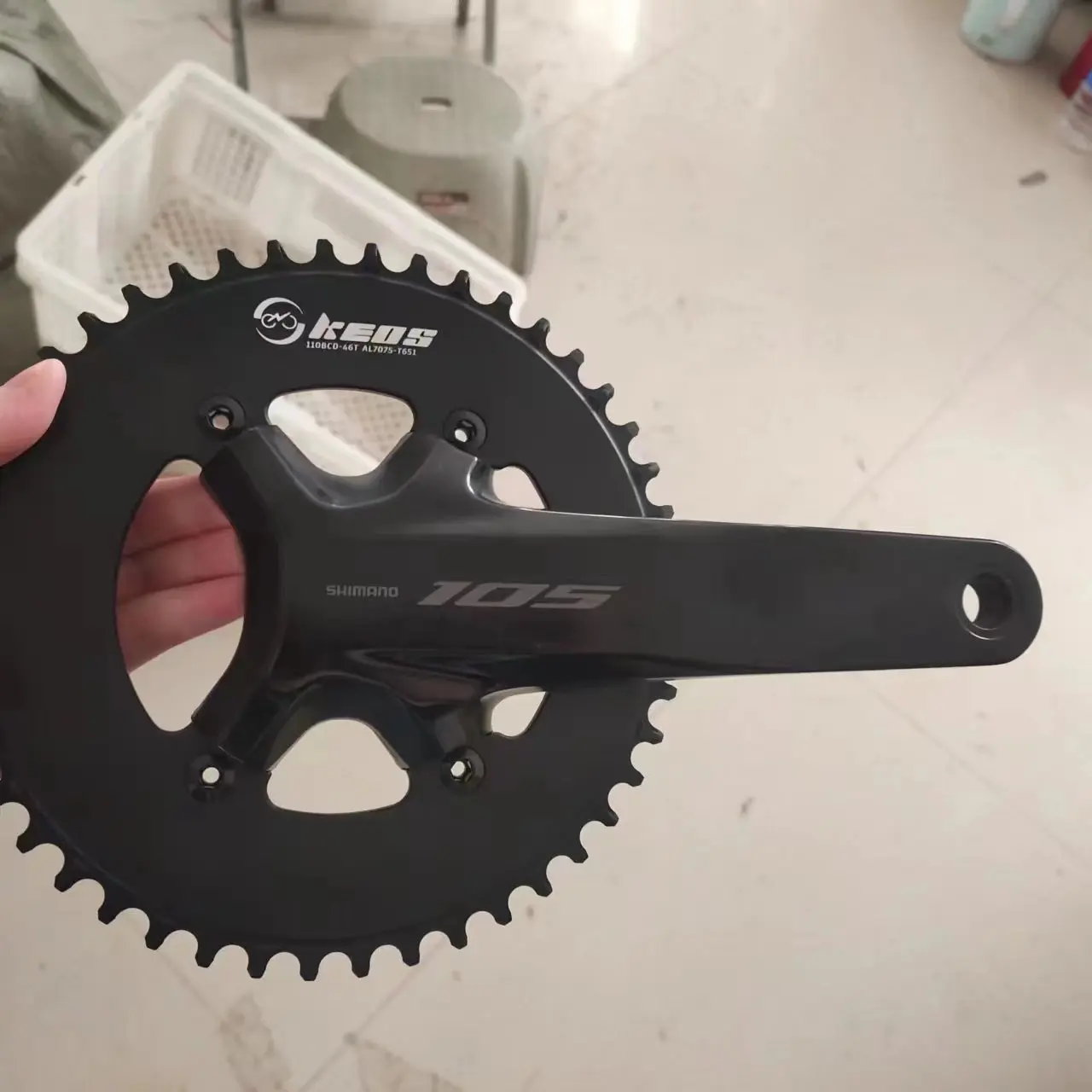 KEOS 110BCD 4-Bolt الراقية قرص مغلق 44T-56T الطريق دراجة العمود المرفقي قرص مغلق مناسبة لSHIMANO R7000 R8000 R9100 #5