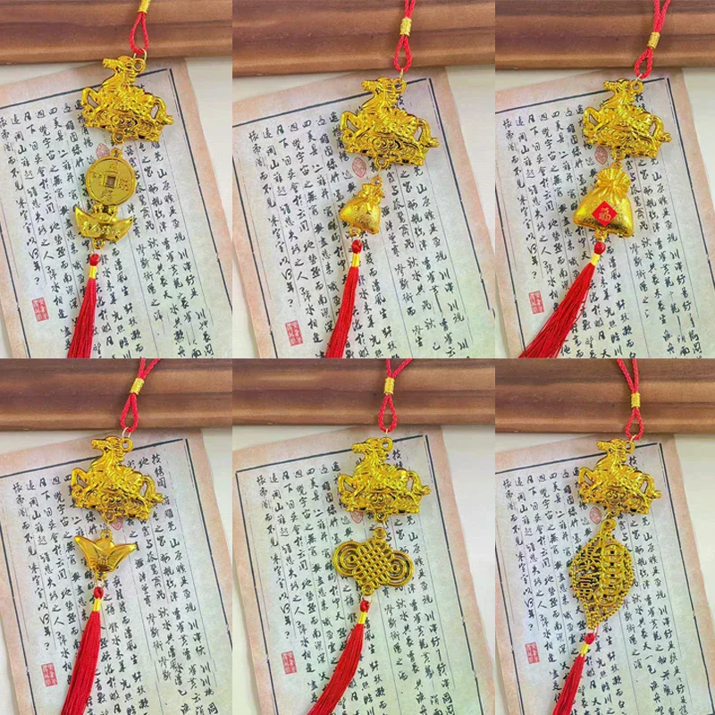 1/8 قطعة 2026 سنة الحصان الجدار الشنق حلية السنة الصينية الجديدة محظوظ اكسسوارات الديكور هووسورمينغ قلادة صغيرة الهدايا