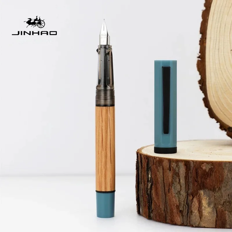 JINHAO 58 Wood Fountain Pen Luxury F EF Nib Writing Ink Pen Elegant Calligraphy ink Pens Office School Supplies Stationery image 4