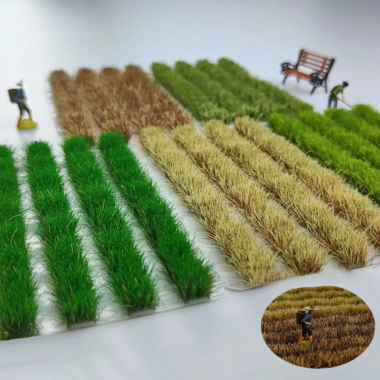 Grass Model Artificial Grass Scenery Layout Decor for Model Railway Micro Landscape