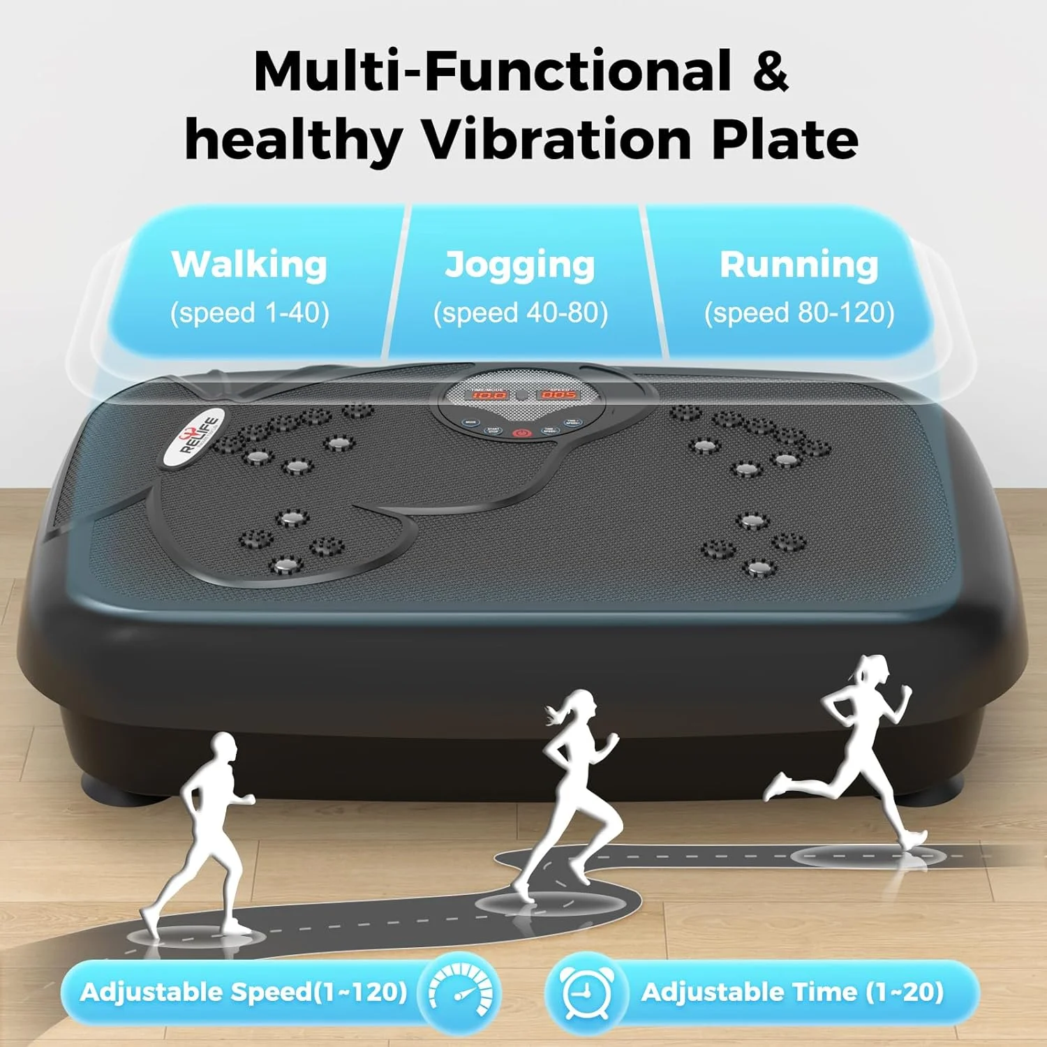 

Vibration Plate Exercise Machine Whole Body Shaker Vibrate Stand Board Lymphatic Drainage Shaking for Weight Loss Fat Burning
