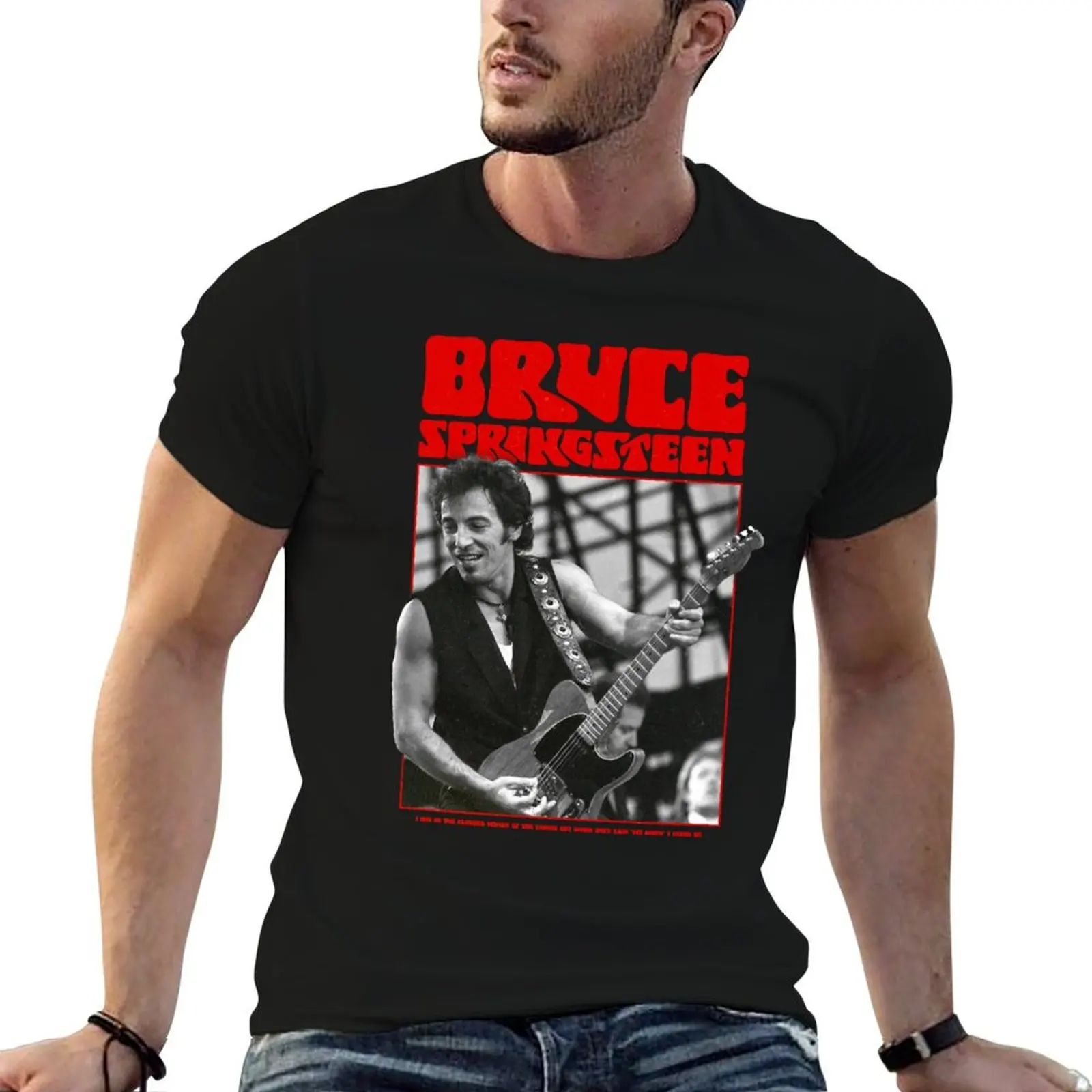Bruce Springsteen T-Shirt Casual Breathable Short Sleeve Top