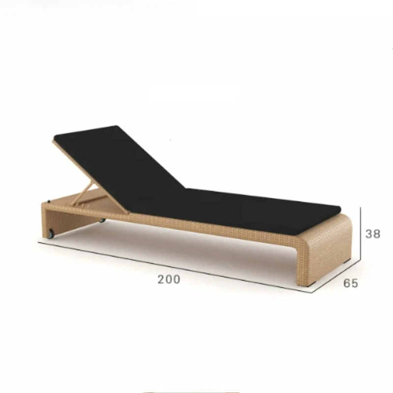 Sun Lounger Cushion Folding Adjustable Backrest Chaise Lounge Garden Recliner Fishing Chair Recliner Camping Beach Accessories