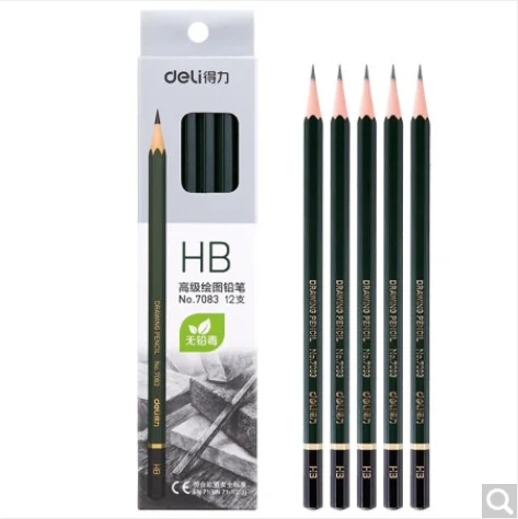 

Deli 7083 HB Advanced Drawing Pencil Sketch Drawing Hexagonal Pen Engineering Drawing Business Office