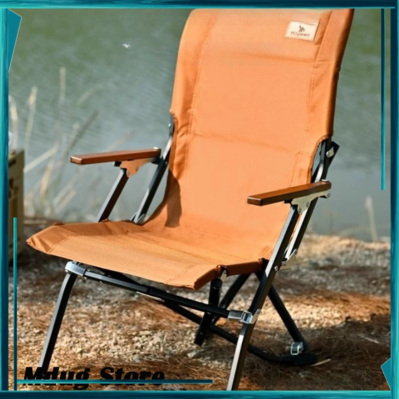 

Orange High Back Beach Chairs Arms Folding Portable Lawn Beach Chairs Ergonomic Relaxing Chaise Pliante Plage Outdoor Furniture