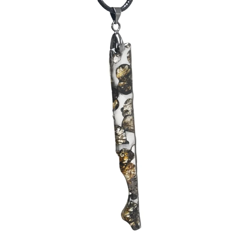 3.2g Seymchan Olive Meteorite manual Pendant Olive Meteorite Natural Olive Meteorite Necklace Pendant Specimen Collection- LB155