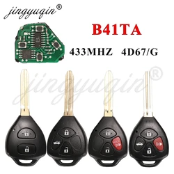 Jingyuqin B41TA zdalny kluczyk do samochodu Toyota Forruner Hilux Innova Corolla RAV4 Yaris 2/3/4 przycisk 433Mhz 4D67G Chip 89070-52E61