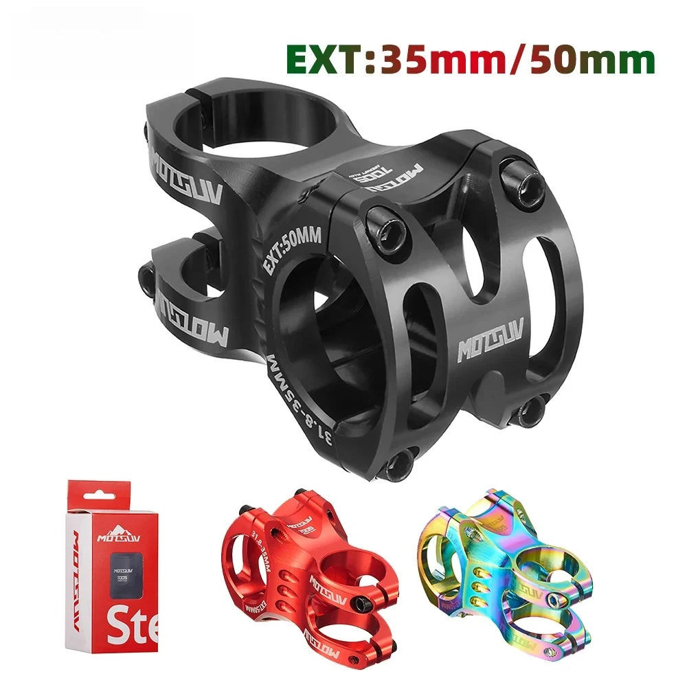 

35/50mm Length Short Bike Stem 31 8mm Aluminum Alloy Handlebar Fork Stem for Mountain Bike 31.8 Clamp Bicycle Bridge